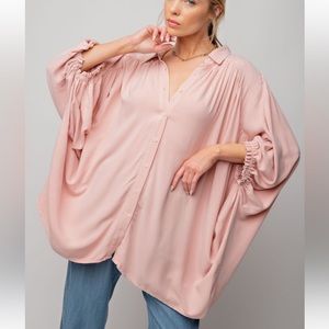 Easel Oversized Dolman sleeved Tunic